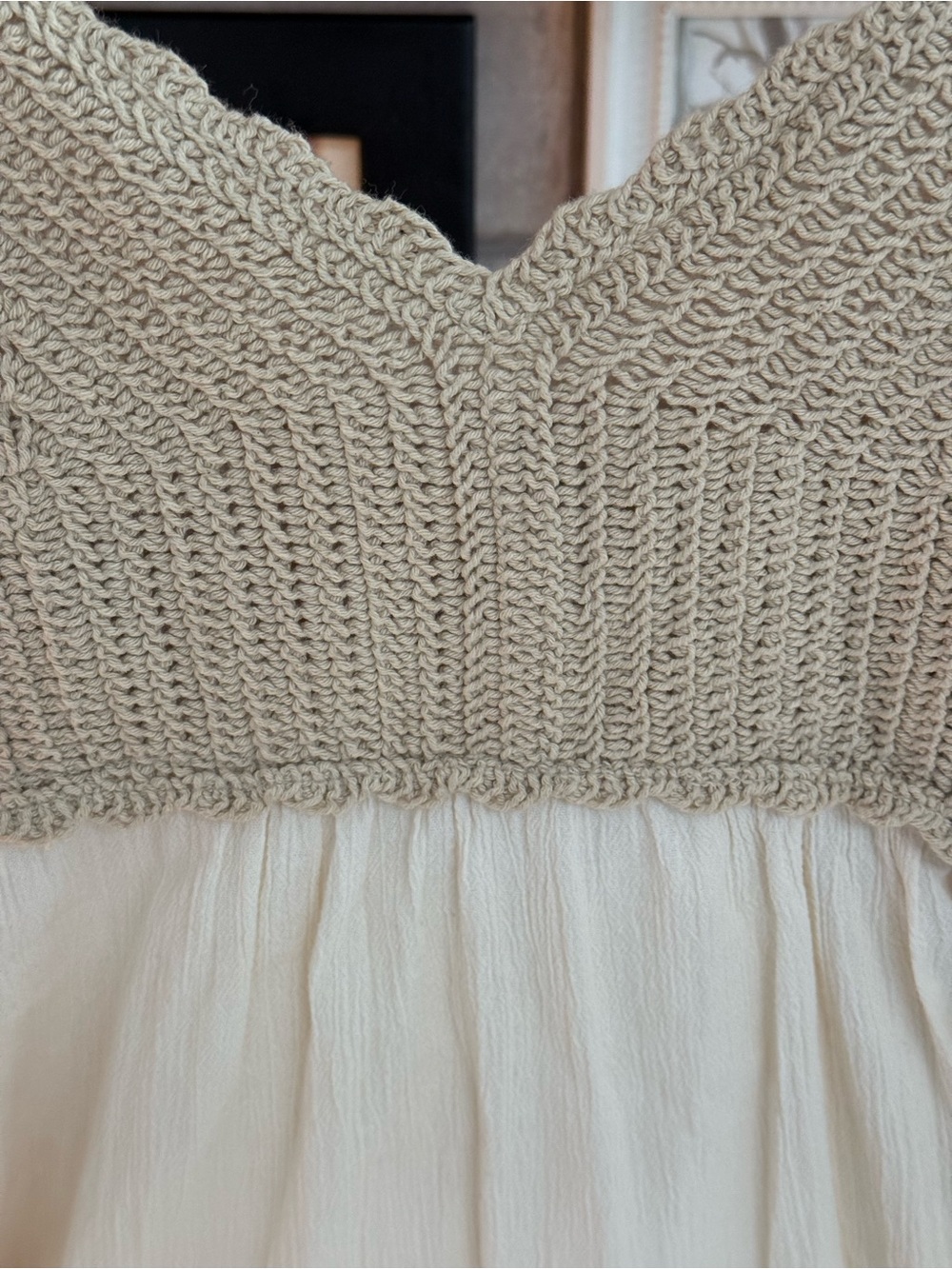 Zara Crochet and Gauze Maxi Dress - Picture 7 of 8
